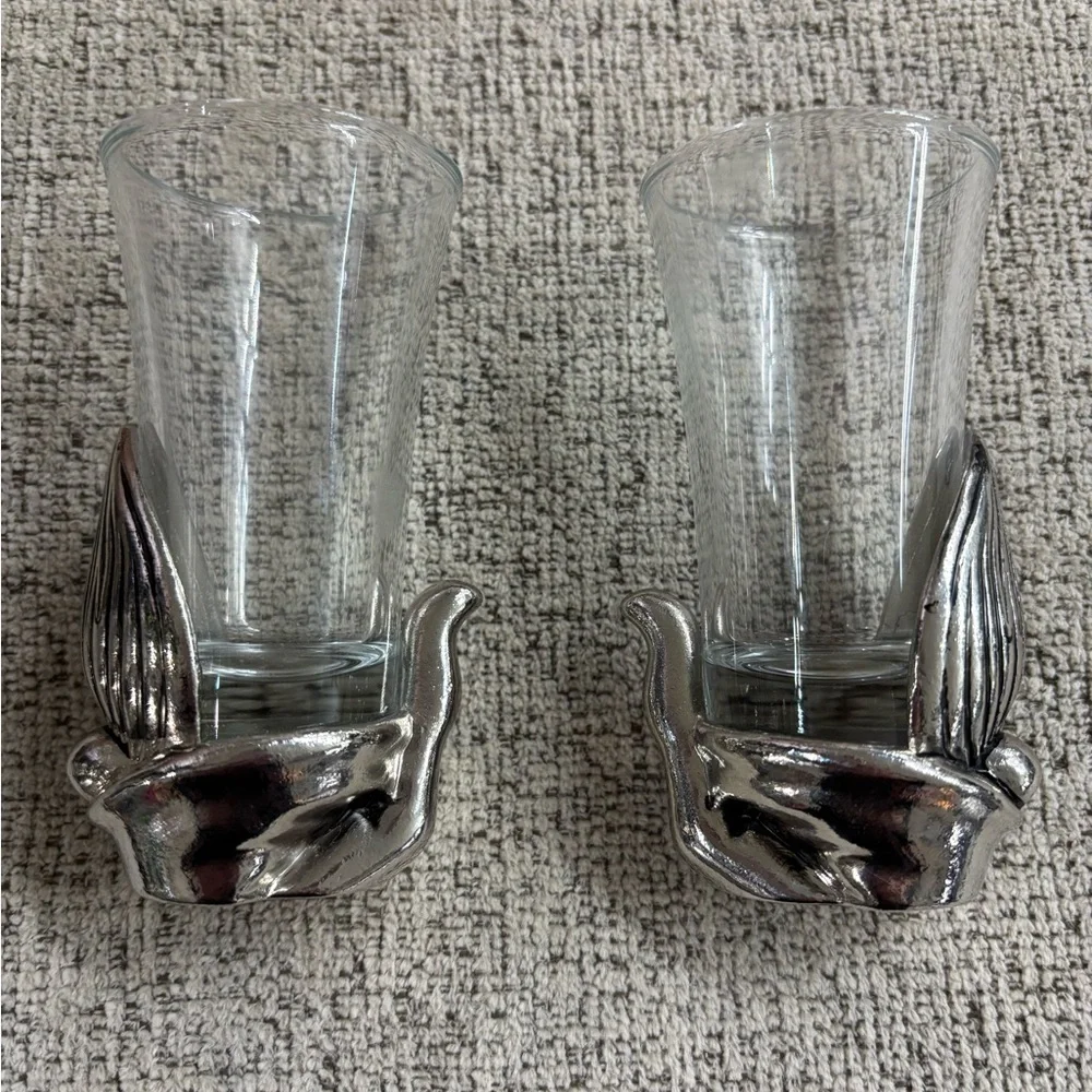 Pottery Barn Set of 2 GNOME Shot Glasses